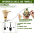 18 oz 2 Ceramic Olive Oil Dispenser Bottle - Hand-Painted Italian Kitchen Decor Oil Cruet with Spouts, Silicone Funnel