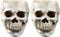NUOBESTY 2Pcs Halloween Skull Figurines Bowl - Resin Flower Pot Planter Collectible Human Skeleton Statue Ornament