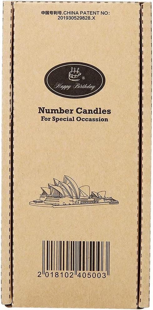 Bailym 60th Birthday Candles, Gold Number 60 Cake Topper for Birthday Decorations Party