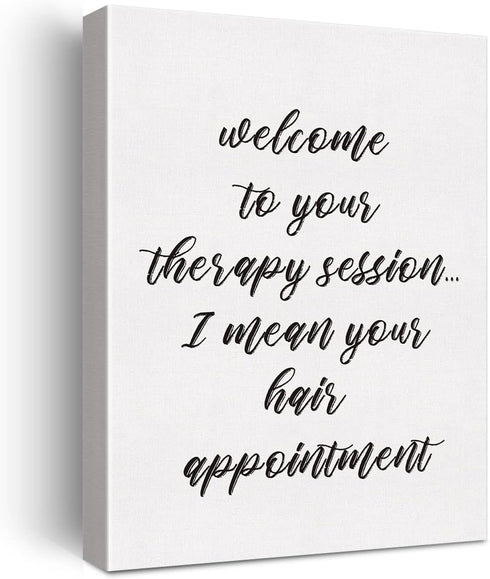 LEXSIVO Hair Salon Print Canvas Wall Art Beauty Salon Decor Welcome to Your