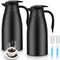 2 Pcs 51 oz Thermal Coffee Carafe, Stainless Steel Vacuum Pot Flask with Brushes, Insulated Double Walled for Keeping