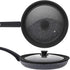 Universal Lid for Pots, Pans, and Skillets, Tempered Glass with Heat Resistant Silicone Rim, Black