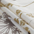 Cream Fabric Shower Curtain - Waterproof Floral Leaves Polyester Fabric, Plants Printed Shower Curtains for Bathroom,