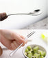 VANRA 5in Flatware Set, Silver Stainless Steel, 4-Piece with 2 Forks and 2 Spoons for Salad and Appetizer