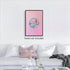xbsifyiooa 16x24in Silver Disco Ball Canvas Wall Art, Bright Pastel Pink Girly Poster, Trendy Dopamine Mirrorball Wall