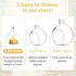 NUPTIO Set of 12 Hanging Glass Globe Candle Holders with LED Tea Lights - 2.36 inch Clear Votive for Party Decoration