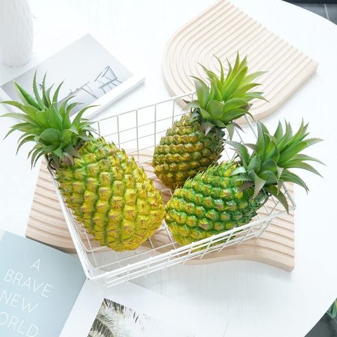 QIRMIZI Artificial Pineapple -Simulated Fruit Decoration, Lifelike Fake Fruit Model, Perfect for Home Decor, Kitchen