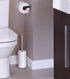 Set Creative Scents Estella White Toilet Brush - Decorative Bathroom Toilet Bowl Brush and Holder - Ventilated Toilet
