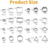 ofone Small Cookie Cutters, Geometric Shapes Set, 24 Mini Fondant Cutters, Stainless Steel Biscuit Molds