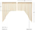 VHC Brands Tobacco Cloth Fringed Farmhouse Decor Kitchen Swag Prairie Panels Door Window Tier Set Curtains, Natural,
