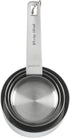 GoodCook Gourmet Measuring Cup Set, Stainless Steel 4-pc., 1/4, 1/3, 1/2, 1 Cup with etched measurements