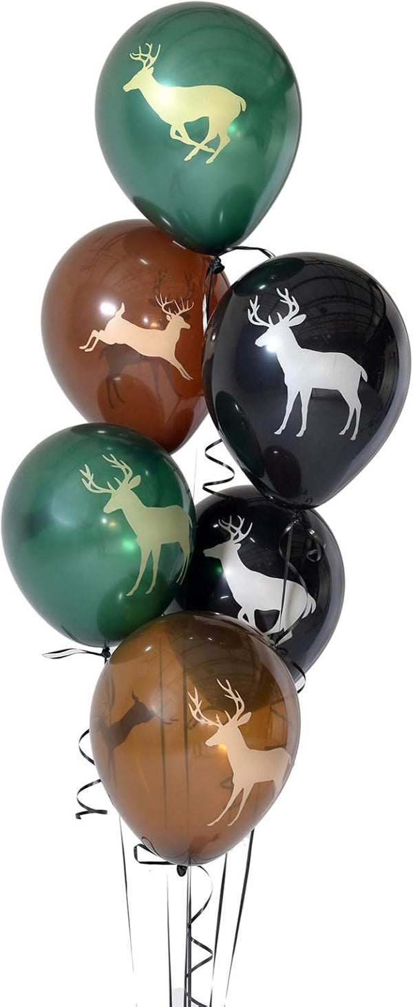 Havercamp Next Camo Party Bucks Latex Balloons, 6 Count, Great for Hunter Themed Party, Graduation, Father's Day