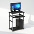 Furinno Home Office Writing Desk Computer Desk with Keyboard Tray Black/Grey