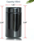 Black Glass Airtight Storage Container Jar 100ml with UV Protection for Spice Coffee
