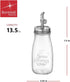 13.5 Oz Bormioli Rocco Quattro Stagioni, Olive Oil Dispensers with Weighted Pourer, Durable Glass, Made in Italy