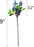 Mistari 10 Pack Artificial Flowers California Faux Blueberries - Artificial Stems for Decorating Blueberry Picks, Fruit