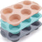 Silicone Muffin Pan, 6-Cavity Nonstick Baking Tray for Muffins, Cupcakes, Brownies, Food Grade, BPA Free, Pack of 3
