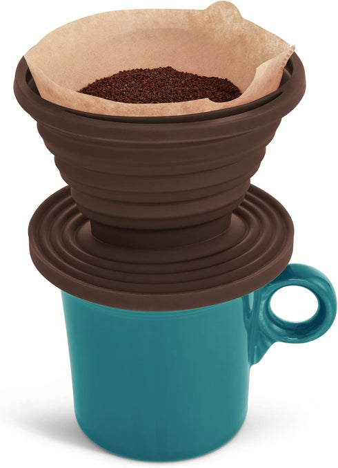 Fino Collapsible Reusable Coffee Brewing Cone, Silicone, Number 2-Size, Brews 2 to 6-Servings