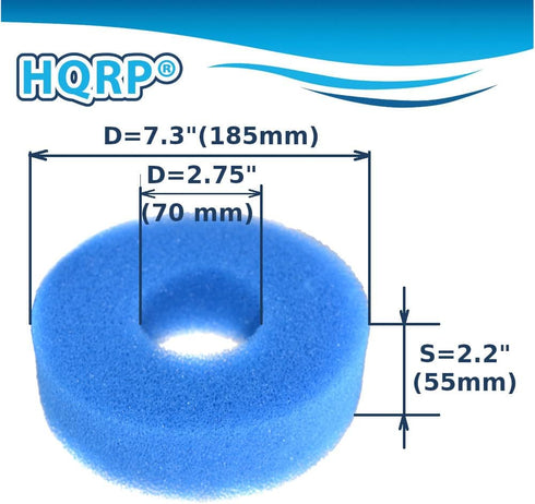 4-Pack 1400 (5000 2000 (6000 PT1736 PT1503 HQRP Foam Sponge Filter Media Compatible with Laguna Pressure-Flo gal. L)