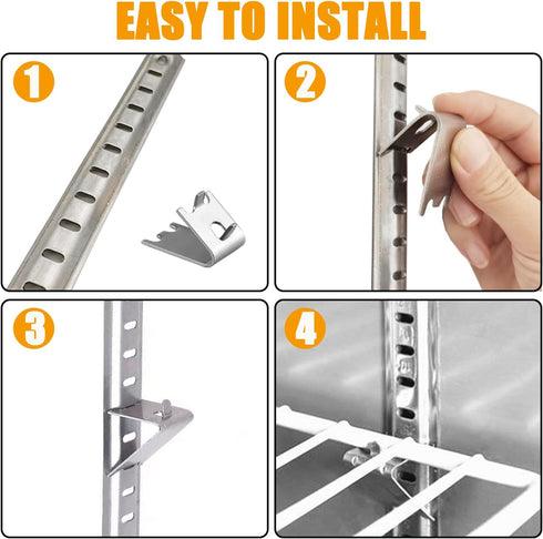 920158 Stainless Steel Freezer Shelf Clip for Refrigerator, Replacement Square Buckles Clips for Cooler Shelf Support