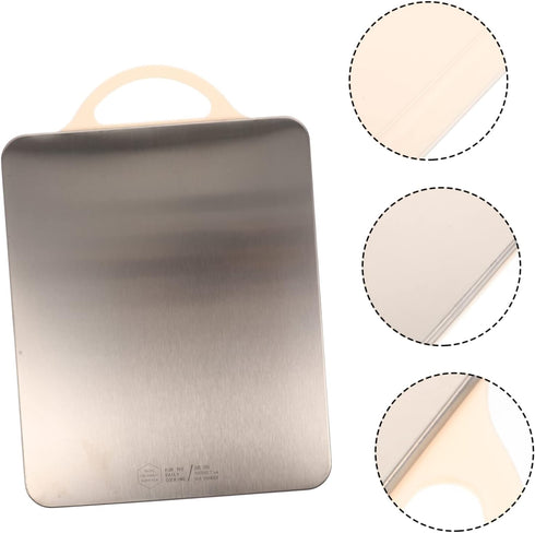 Large Double Sided Cutting Board, Glass Cutting Board, Kitchen Chopping Board, Non-slip Stainless Steel, Child Safe