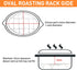 TamBee 1PC Wire Broiling Rack, Roasting Rack, Baking Rack, Cooking Cooling for Oven, Stainless Steel Oval Steamer Rack