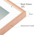 Frametory 8x10 Metal Picture Frame with Mat for 5x7 Picture, Aluminum Photo Frame Collection in Rose Gold