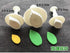 FD-010 Veined Rose Leaf Plunger Cutter Tool - Cake Decorating Fondant Embossing Tool, Set of 3, White