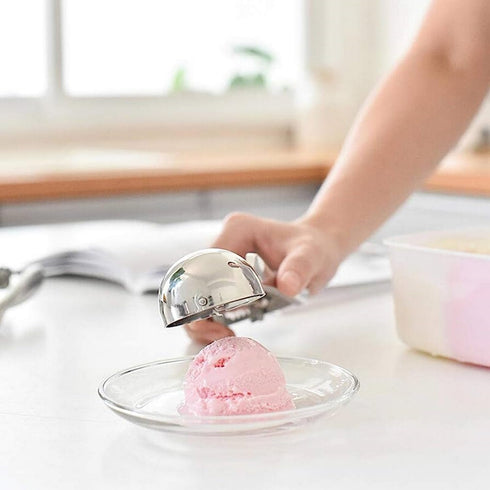 Ice Cream Scoop, 3Pcs Cookie Scoop Set, 18/8 Stainless Steel Cookie Dough Scoops with Trigger Release for Baking