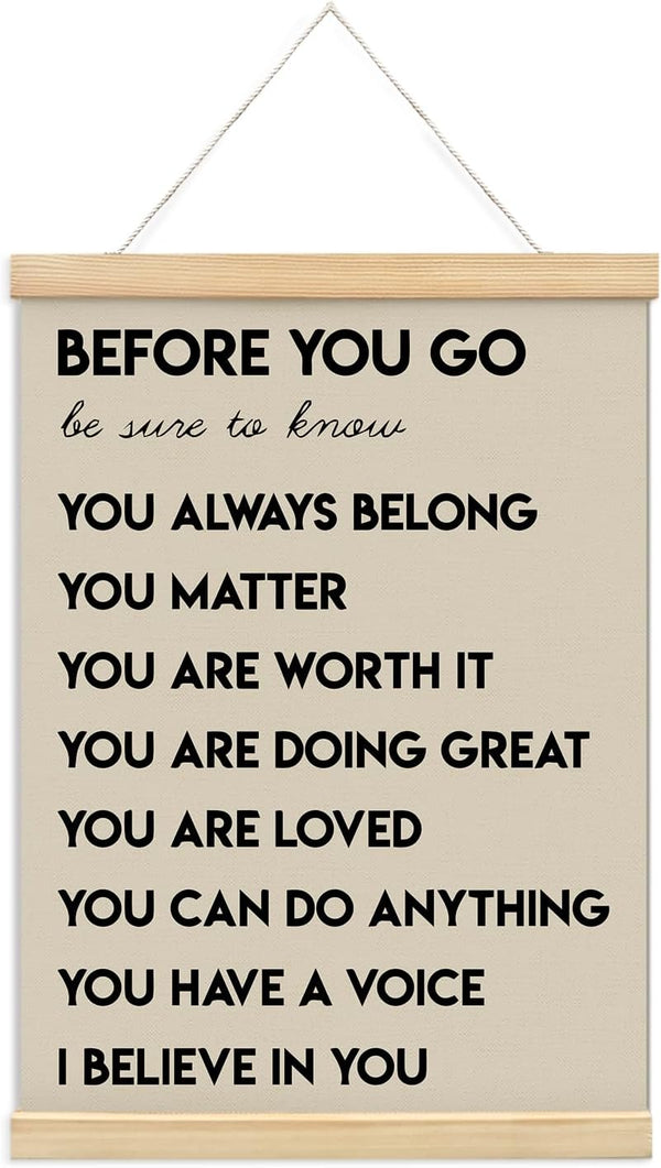 foedor Mental Health Positive Affirmations Inspirational Wall Art Decor, Therapist Calming Teacher Nurse