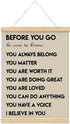 foedor Mental Health Positive Affirmations Inspirational Wall Art Decor, Therapist Calming Teacher Nurse