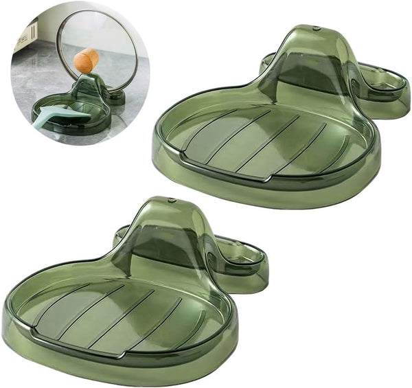 2 Pack Spoon Rest for Multiple Utensils & Lid Holder, Kitchen Counter Utensil Holder with Drip Pad