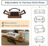 '-13 9.5 Inch Sofa Table Tray - Bamboo Couch Armrest Table Universal Fit - Sofa Table With Non-Slip Pads to Keep Things