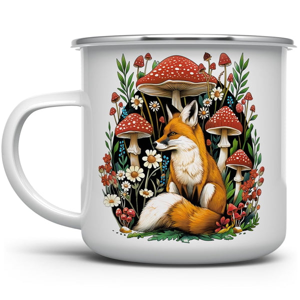 Woodland Forest Fox Cottagecore Mug, Cozy Nature Camping Cup (12oz)