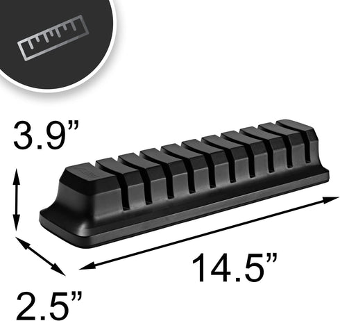 Hat Organizer for Baseball Caps, Holder for 10 Caps, No Install Required Closet Rack System - Black
