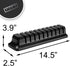 Hat Organizer for Baseball Caps, Holder for 10 Caps, No Install Required Closet Rack System - Black