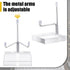 4 Pcs Adjustable Metal Arm Display Stand Easel with Acrylic Base for Geodes, Mineral, Agate Plates