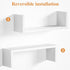 Set 5 SRIWATANA Floating Shelves for Wall, Wall Shelves for Bathroom, Bedroom, Living Room, Kitchen, Office, Wood