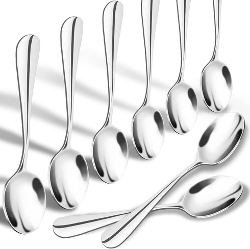 SONGZIMING Demitasse Espresso Spoons, Mini Coffee Spoon, 18/10 Stainless Steel Small Spoons for Dessert, Set of 8