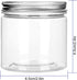 24Pack 6 oz Empty Plastic Jars with Lids - Clear, Wide Mouth, Airtight Gift & Food Jars for Travel, Home, Kitchen