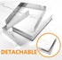 Guowall Extensible Stainless Steel Square Cake Mold, Heavy Duty Adjustable Mousse Ring - 10 * 7in