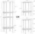 Storage,2-Tier (1PC,White) Small Modern Oval Side Table with Side Tables Living Room,Sturdy Nightstand for Small Space