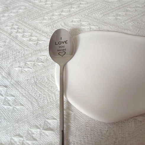 I Love You More Spoon Gifts for Him Her, Anniversary Christmas Gift for Boyfriend Girlfriend