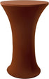 Viiamacki 24x43 Inch Round Spandex Cocktail Tablecloth, Coffee Elastic Fitted Highboy Bar Table