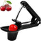 Cherry Pitter, YISSCEN Heavy-Duty Cherry Olive Seed Remover Tool with Food-Grade Silicone Cup (Black)