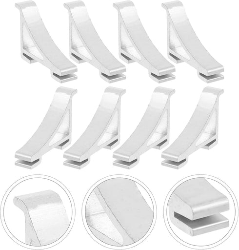 8pcs Refrigerator Shelf Clips for Commercial Cooler Adjustable Shelves, Stainless Steel