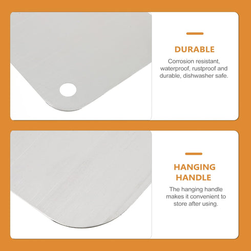 Stainless Steel Chopping Tray, Heavy Duty Cutting Board, Stainless Steel Board for Chopping