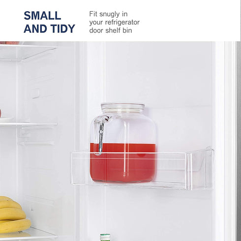 Bormioli Rocco Frigoverre Jug, 68 oz, 2 Liter, Hermetic Lid