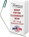 FryOilSaver Co. 25“ Deep Fryer Cleanout Rod - Rust Resistant Drain Unclogger & Cleaner for Restaurants and Hotels