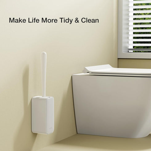 Diveotree 1pack) Toilet Cleaner Brush, Toilet Brush and Holder for Dead Corner Cleaning, Wall Mounted Toilet Bowl Brush